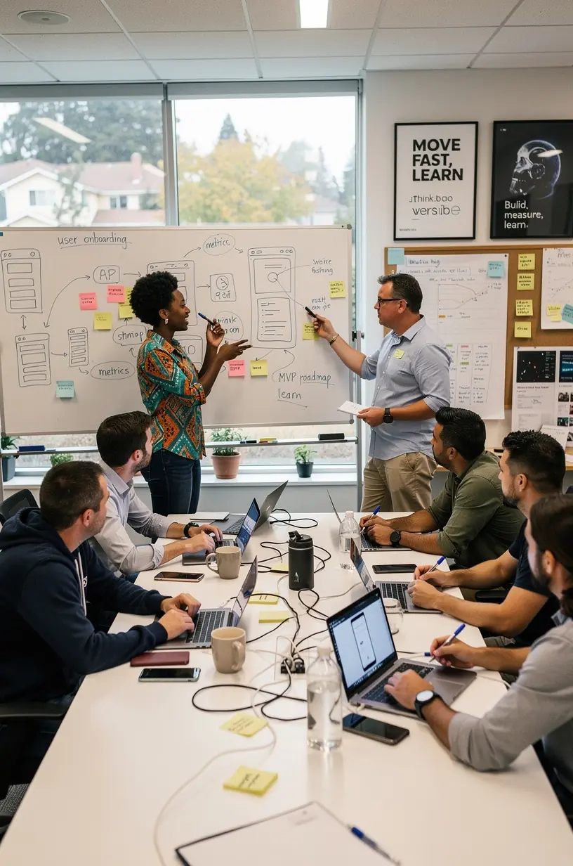 3D printer producing parts in a modern factory.