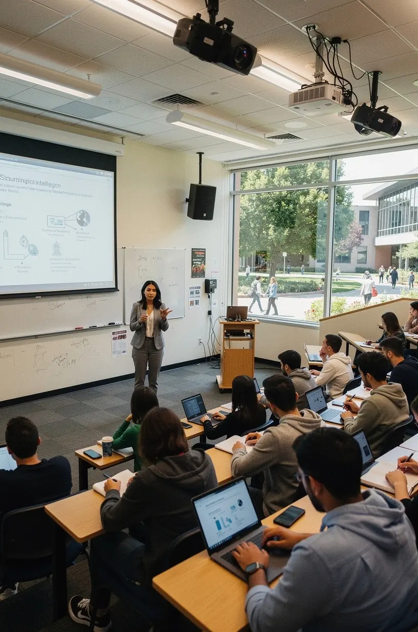 Illustration of augmented reality technology in use.